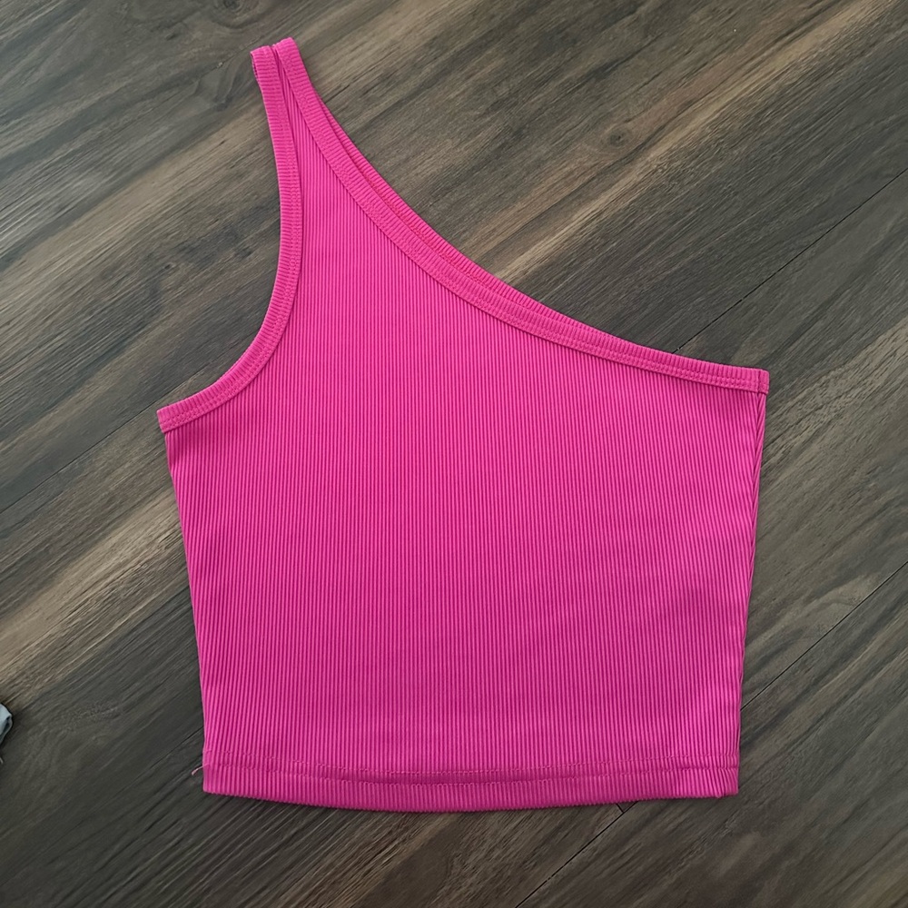 Shein pink one shoulder top